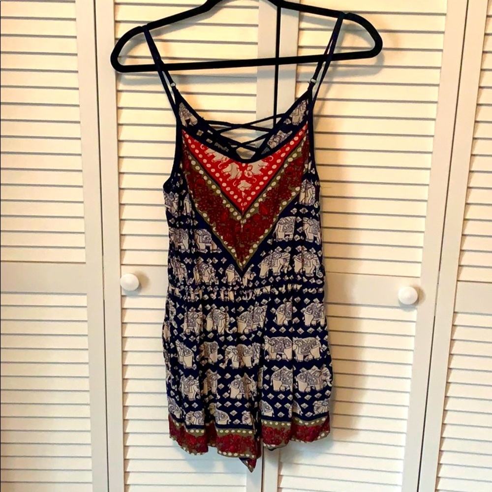 Boho Elephant Romper w/ POCKETS!!